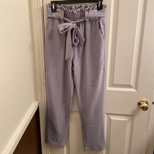 Grey High Waisted tapered dress pants
